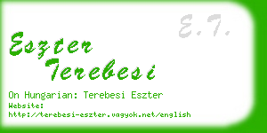 eszter terebesi business card